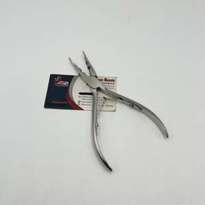 Alicates de Punta Curva de Tres Orificios, Acero Inoxidable de Grado Quirúrgico, Logotipo Personalizado Profesional OEM, Alicates de Alta Calidad para Extensiones de Cabello - Product Image 4