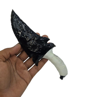 Couteau antique en obsidienne noire artisanal, lame de poignard, arme en cristal artisanale, outil de protection spirituelle, décoration, cadeau