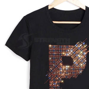 T-shirts pour hommes en strass, taille adulte, couleur personnalisée, style streetwear, dernier design - Product Image 4