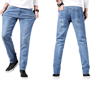 Nuevos Jeans de Mezclilla Personalizados de Moda, Calidad Premium, 100% Algodón, Corte Recto, Transpirables y de Secado Rápido para Hombre - Product Image 3