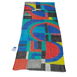 Designer Women's Linen Modal <b>Scarf</b> High Quality Soft Texture Custom Logo Summer Season Argyle Pattern Wholesale - Product Image 1