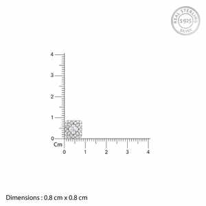 ต่างหูเพชรสีเงินประกายป๊อป - Product Image 4