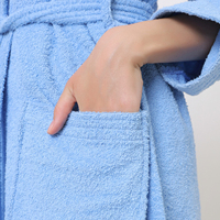 Albornoces de baño de algodón de rizo unisex de calidad de lujo para hotel, con logotipo personalizado o bordado, albornoz para mujer.
