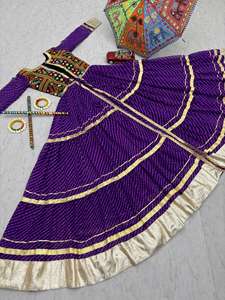 Gran oferta elegante traje de Lehenga Choli de algodón hecho a mano con hermoso bordado para fiesta y boda disponible para la venta - Product Image 6