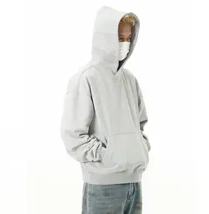 Streetwear Hip hop erkekler boxy hoodie özel DTG baskı 3D genişletilmiş hood tasarımcı markalı boş kazak hoodies