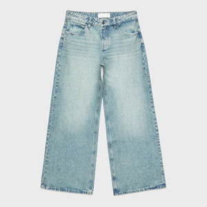 กางเกงยีนส์พลัสไซส์ สไตล์สตรีทแวร์ ทรงขาบาน ซ้อนชั้น ระบายอากาศได้ดี กางเกงยีนส์สั่งตัดทรงเข้ารูปสำหรับผู้หญิง - Product Image 1