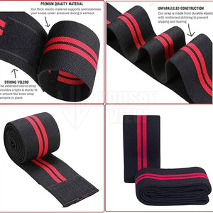 Genouillères de fitness longues personnalisées à haute élasticité Offre Spéciale OEM enveloppes de genou d'haltérophilie de fitness à usage intensif - Product Image 4