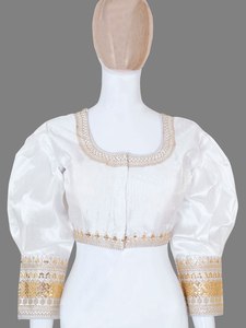 เสื้อเบลาส์พื้นเมืองแฟนซีแบบดั้งเดิมปากีสถานอินเดียสวมใส่สบายพร้อมที่จะสวมใส่ออกแบบสไตล์ชนเผ่า - Product Image 4