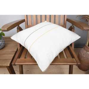 Beige Wool <b>18x18</b> Inch Luxury Vintage Print Pillow Farmhouse Rustic Accent Woven Patchwork Style Non-Slip Eco-Friendly Removable - Product Image 4