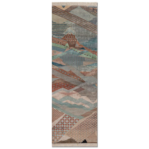 Manchaha Gold Hand Knotted Wool Bamboo Silk Rug 10mm Thick Rectangle Abstract Pattern for Home Hallway for Home Floor Les-2849 - Product Image 1