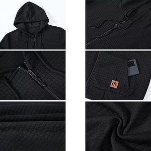 Custom Men's Stylish Design Zip-Up Sweatshirt Jacket Comfortable Lightweight Hoodie for Puff Print Fashionable 100% Cotton - Product Image 3