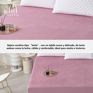 Drap-housse ajusté Colarina 100 % polyester à poches profondes, chaud, doux, respirant pour l'hiver, pour lits plats - Product Image 6