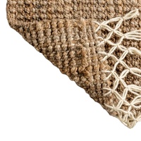 Collection de tapis en fibres naturelles 8x10 pieds, tissé à la main, réversible, à poils moyens, texturé épais, en jute de qualité supérieure, avec envers en jute