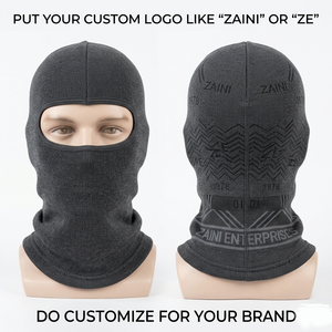 Masque facial pour enfants à rayures, personnalisé avec logo imprimé numériquement, imperméable et chaud, balaclava pour le sport et l'usage quotidien, couvrant tout le visage et le cou - Product Image 1