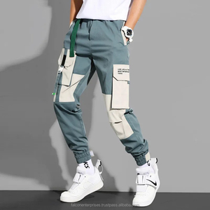 Pantalones de hombre lavados al por mayor logotipo personalizado utilidad pantalones cargo con bolsillos laterales pantalones cargo casual al aire libre pantalones de nailon - Product Image 3