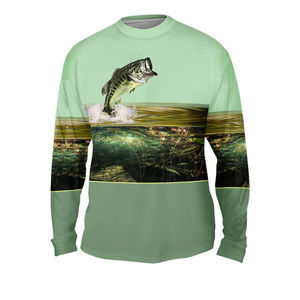 Nouvelle arrivée de l'usine OEM maillots de pêche en polyester 100% de qualité Pro Sublimation à séchage rapide vêtements respirants taux de gros pas cher - Product Image 3