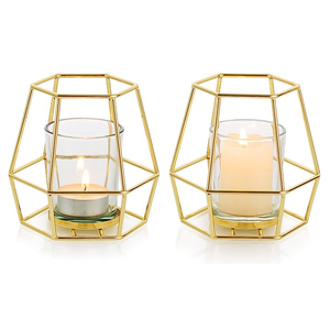 Hot Selling Attractive T <b>Light</b> Holder Galvanized <b>Wire</b> Square Shape Candle Holder Metal Tabletop Decoration for Weddings Homes - Product Image 6