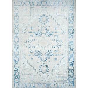 พรมขนสัตว์ถักมือสีน้ำเงิน Aalam สำหรับบ้าน สไตล์คลาสสิก ลายเหรียญรูปสี่เหลี่ยมเพชร สำหรับห้องนั่งเล่นวัยรุ่น พรมปูพื้นห้องโถง รุ่น Pae-1826 - Product Image 1