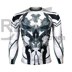 Maillot de sport Rash Guard en tissu BJJ, conception personnalisée gratuite, manches longues, polyester uni, vente en gros, sublimation personnalisée pour hommes, OEM, GSM - Product Image 1