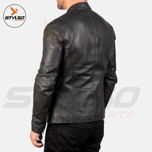 Men's Leather Jacket for Biker <b>Distressed</b> Genuine Lambskin <b>Top</b> Quality Material Wholesale Price - Product Image 4
