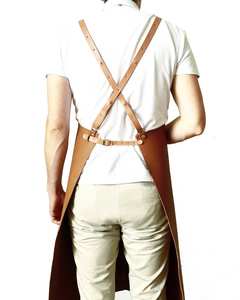 Hot Selling LPN-0039 Bib Custom Made Unique Design Genuine <b>Leather</b> <b>Apron</b> Quick Dry with Competitive Price - Product Image 3