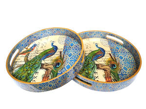 Bandeja de madera para servir restaurante bandeja de desayuno y bandeja de madera para servir alimentos con asa - Product Image 3