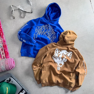 Jersey estilo pantalla impresa hombres chaqueta Casual Sudadera con capucha chaqueta cremallera sudadera hombres moda ropa deportiva hombres Sudadera con capucha - Product Image 4