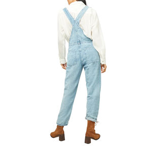 Mono Largo Informal sin Mangas para Mujer, Color Sólido, Lona, Cintura Alta, Estilo Urbano, para Invierno - Product Image 4