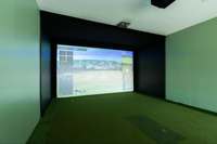 Panneau mural acoustique moderne en similicuir floral avec mousse PE, antistatique, ignifuge et imperméable, idéal pour les simulateurs de golf commerciaux