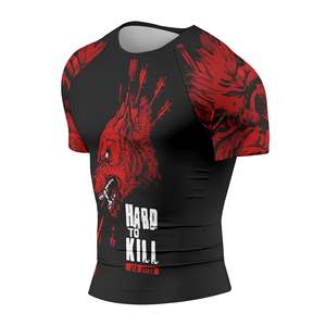 Custom Logo Printing Breathable Quick Dry Eco-Friendly Rash Guards Latest Design Men's Sports Wear Solid Color <b>Long</b> <b>Sleeves</b> - Product Image 4
