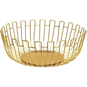 Eco-Freindly High Standard Quality Metal <b>Wire</b> <b>Black</b> Color Powder Coated And Acacia Wooden Made Round Shape Bread & Fruit <b>Basket</b> - Product Image 4