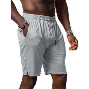 Pantalones Cortos Deportivos para Hombre 2025, Antiarrugas, Elásticos, Cintura Media, Malla de Poliéster, Cierre con Cordón, Color Sólido - Product Image 2