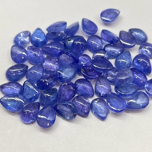 อัญมณีสีฟ้าหลังเบี้ยทรงลูกแพร์ tanzanite ธรรมชาติปรับขนาดด้วยความร้อนสำหรับการทำเครื่องประดับ - Product Image 3