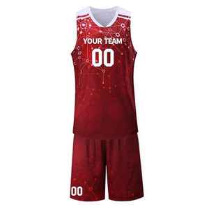 Conjunto de camiseta de equipo de baloncesto uniforme de baloncesto sublimación reversible con colores personalizados y haga su propio diseño y logotipo - Product Image 2