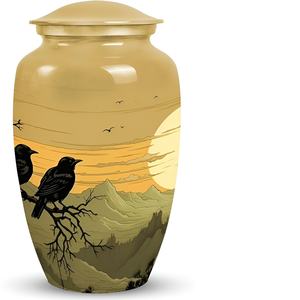 โกศทองเหลืองสำหรับผู้ใหญ่ทำด้วยมือแกะสลักโกศงานศพกำมะหยี่คลาสสิกทำจาก2024อินเดีย - Product Image 6