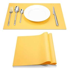 Manteles individuales de cuero diferentes 2 colores de cuero de alta calidad manteles y almohadillas para mesa de comedor precio al por mayor - Product Image 3