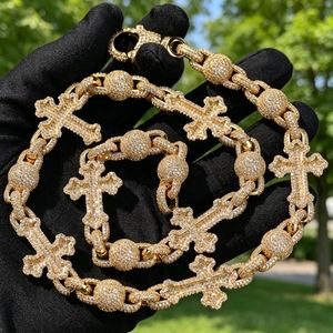 925 Sterling <b>Silver</b> Moissanite Diamond <b>Cross</b> Link <b>Necklace</b> Iced Out Cuban Chain HipHop Jewelry <b>Men</b> Women Luxury Fashion Gift Top - Product Image 6