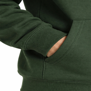 Sweat-shirt à capuche zippé vert uni pour homme, en molleton doux et confortable, avec poche, style décontracté, coupe ajustée, idéal au quotidien. - Product Image 5