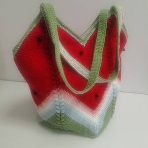 Factory Wholesale 2025 Pure Handmade Crochet Watermelon Shoulder Bag Fashion <b>Vegetable</b> <b>Basket</b> Bag - Product Image 5