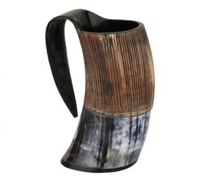 Meilleure vente de haute qualité Nouveau style Viking Horn Tankard Buffalo Horn Mug Medieval Beer Mug Direct From Factory by Address Craft - Product Image 3