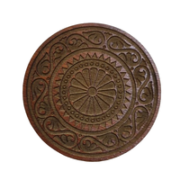 Sous-verres en bois naturel faits à la main, sous-verres décoratifs en bois de manguier durable, style américain, logo personnalisé, exportateur