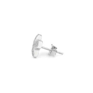 Pendientes Zarkan con Forma de Mariposa y Flores, Chapados en Oro de 18K, con Perla de Agua Dulce y Diamante - Product Image 6