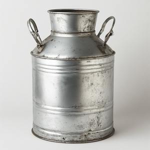Lata de leche de metal galvanizado de aspecto antiguo con diseño Premium Ideal para decoración de cafés, hogares y estilo al aire libre - Product Image 2
