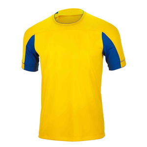 Camiseta deportiva atlética para hombre, diseño de bloques de color, manga corta, transpirable, ligera, para entrenamiento, ropa personalizada para equipos - Product Image 1