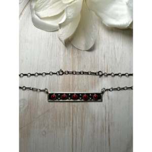 Navajo <b>Crafted</b> Fine Pendant Necklace Red Coral & Sterling Silver - Product Image 2