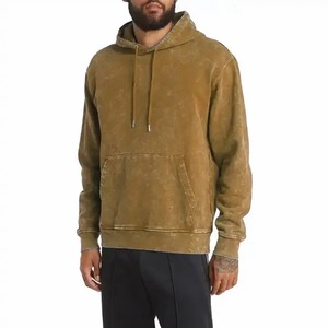 Sweat à capuche en coton surdimensionné vintage délavé personnalisable pour homme, streetwear, séchage rapide, hiver - Product Image 2