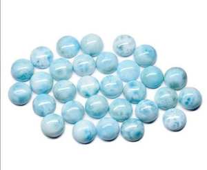 Cabujón de piedras preciosas sueltas pulidas de Larimar Natural de calidad de exportación para uso en joyería en tamaños personalizados disponibles para exportación - Product Image 2