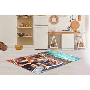 Alfombra Vibrante con Estampado de Frida Kahlo, Diseño de Artista Famosa, Adorno Personalizado para Comedor, con Pelo Suave - Product Image 2