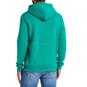 Sweats à capuche pour hommes 100% coton, logo personnalisé brodé, uni, teinture unie, mode streetwear pour l'hiver, approvisionnement en gros - Product Image 4