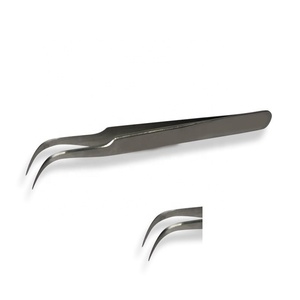 Pince à cils personnalisée avec logo motif poisson, à pointe en fibre, pour extensions de cils et recourbe-cils - Product Image 2